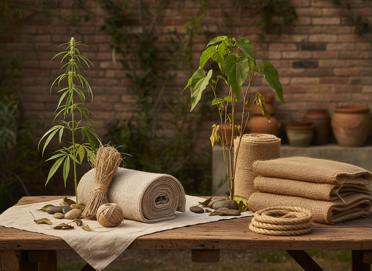 Natural home organization with bamboo baskets, rattan storage solutions, and jute containers in minimalist organized shelves