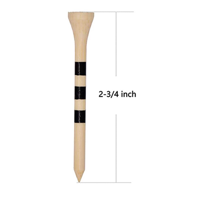 Professional Golf Tees - Durable Bamboo Tees Natural Color 70mm & 83mm (100pcs/pack)