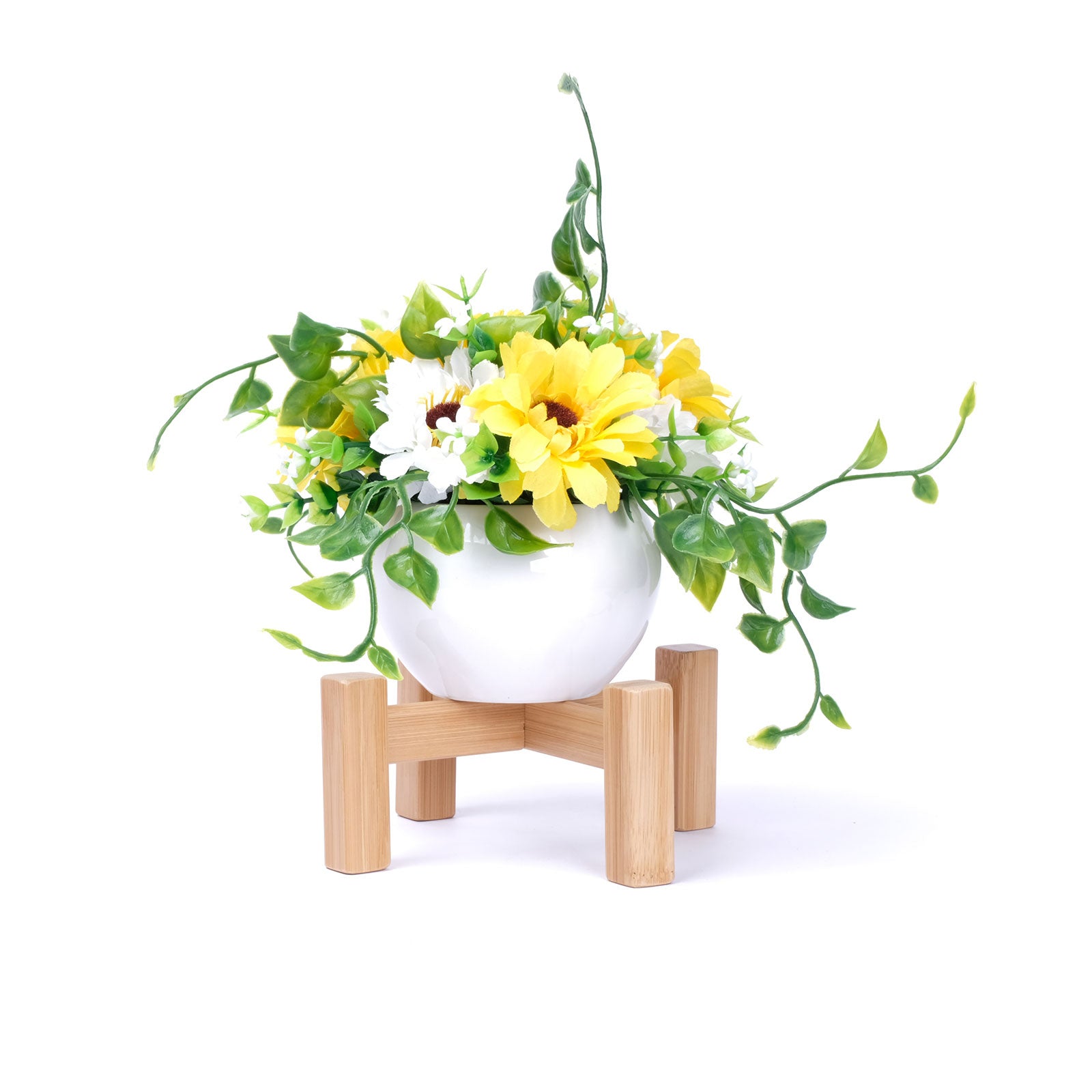 Bamboo Plant Stand Multi-Tier Flower Display Shelf - Indoor Outdoor Garden Home Decoration Stool
