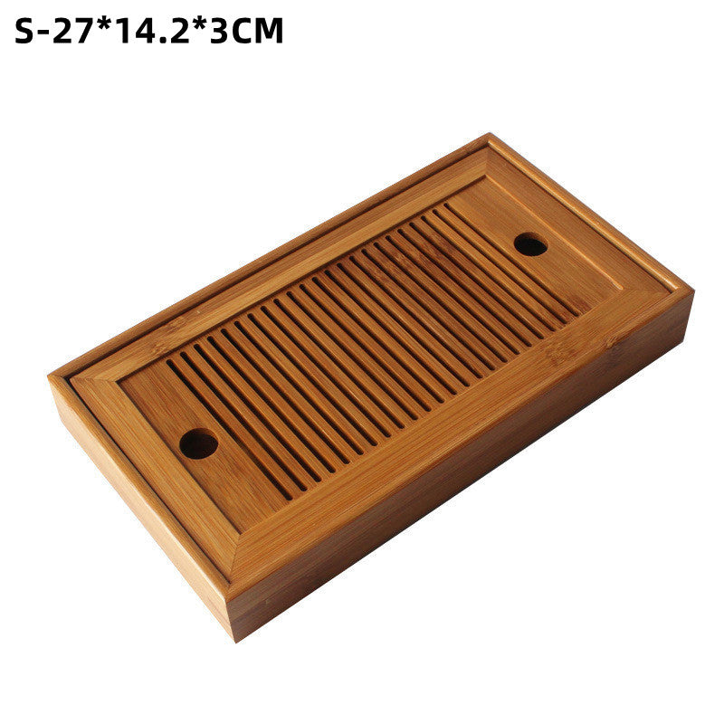 Portable Bamboo Tea Tray - Minimalist Serving Tray for Tea Ceremony & Travel