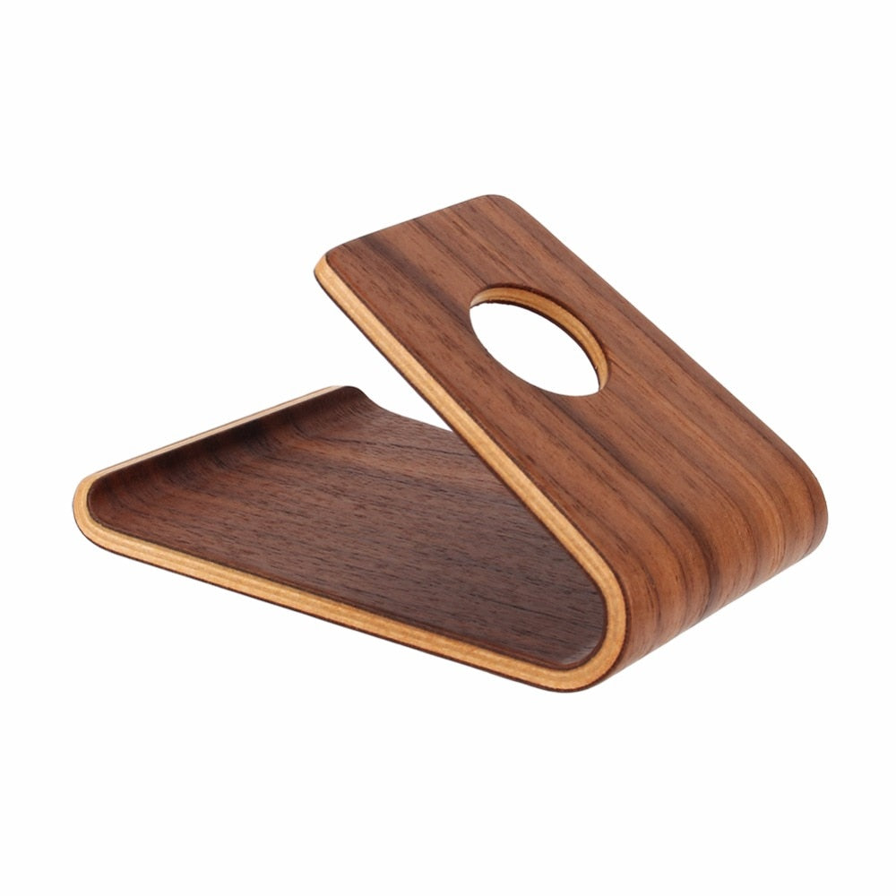 Universal Bamboo Mobile Phone Stand - Lightweight Slim Smartphone Holder for iPhone & Android