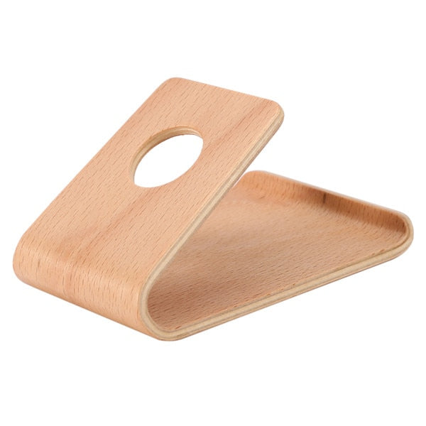 Universal Bamboo Mobile Phone Stand - Lightweight Slim Smartphone Holder for iPhone & Android