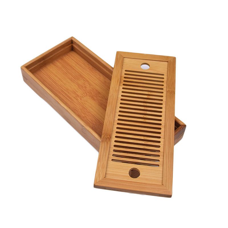 Portable Bamboo Tea Tray - Minimalist Serving Tray for Tea Ceremony & Travel