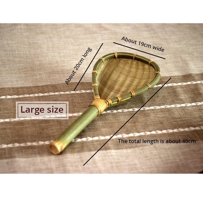 Bamboo Woven Noodle Scoop - Multi-Purpose Hot Pot Strainer Skimmer Kitchen Filter Utensil
