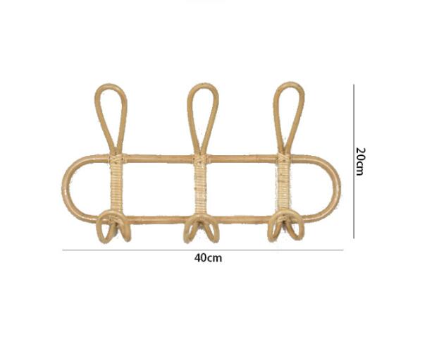 Kids Room Decor Rattan Wall Hooks - Children's Garment Organizer & Clothes Hanger Rack