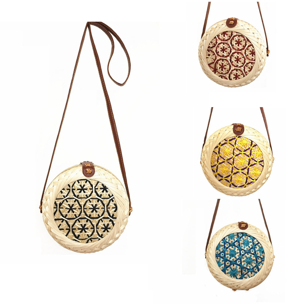 Beach Bags Women Handwoven Summer Crossbody - Fashion Straw Messenger Shoulder Tote Bag