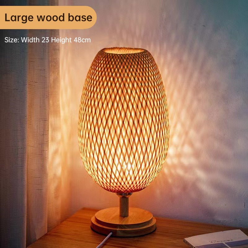 Vietnamese Artisan Zen Bamboo Desk Lamp: Handcrafted Illumination