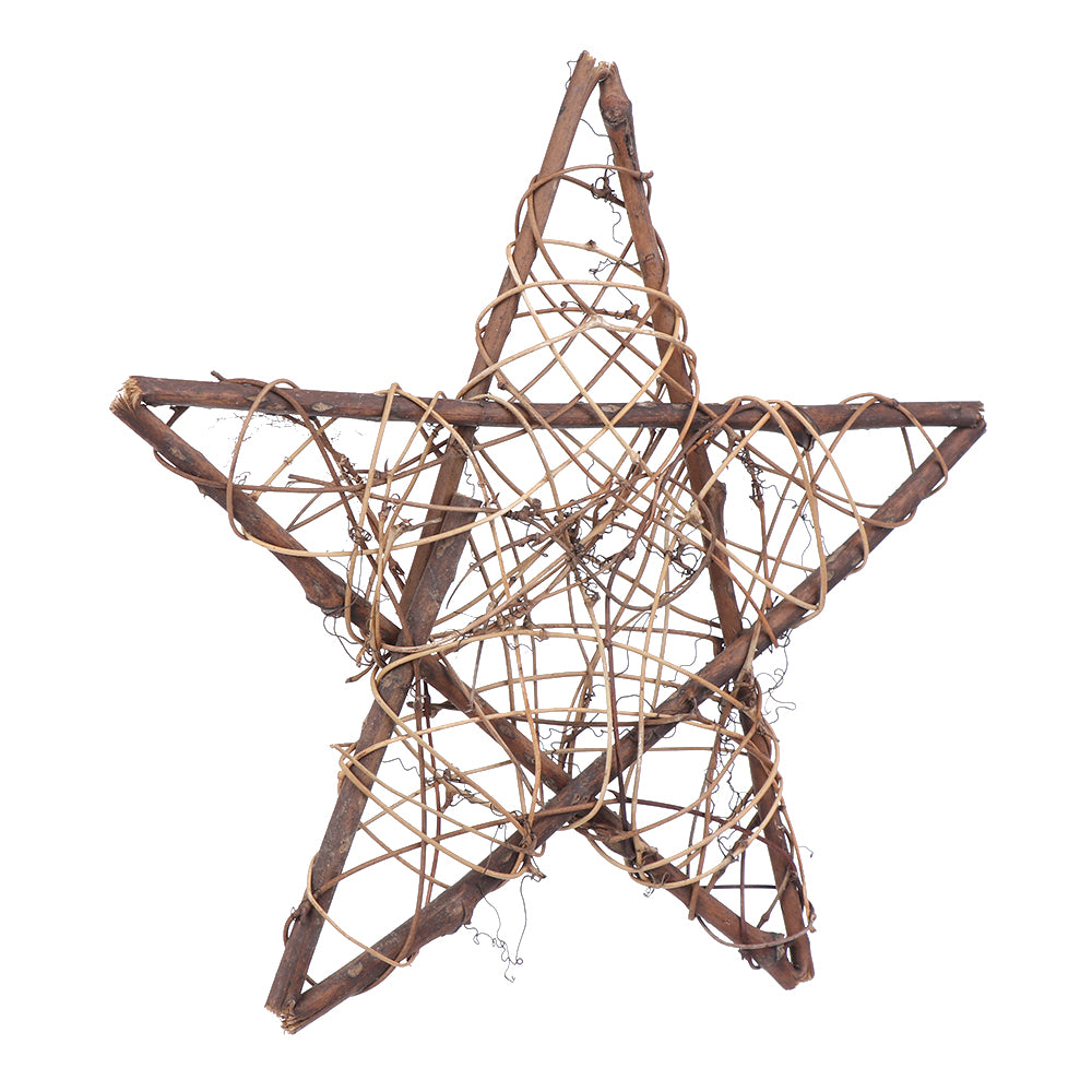 Christmas Rattan Ring Natural Heart Star Festive Wreaths: Perfect Holiday & Wedding Decor!