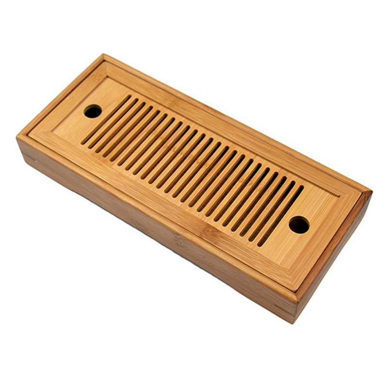 Portable Bamboo Tea Tray - Minimalist Serving Tray for Tea Ceremony & Travel