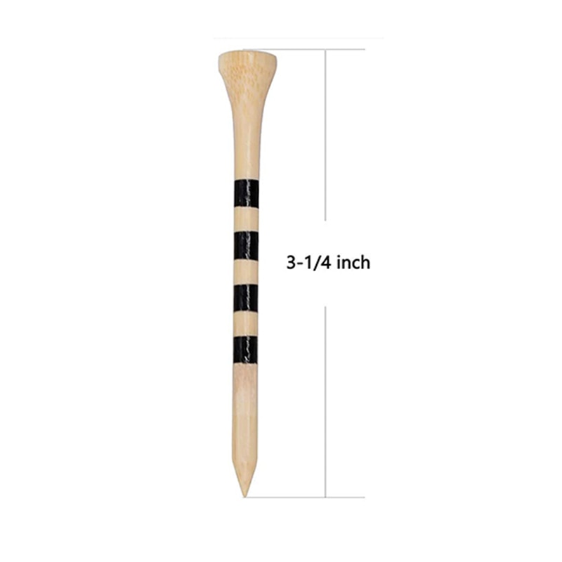 Professional Golf Tees - Durable Bamboo Tees Natural Color 70mm & 83mm (100pcs/pack)