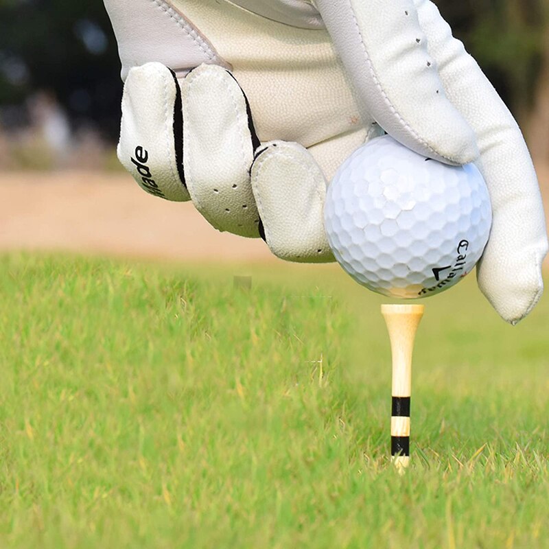 Professional Golf Tees - Durable Bamboo Tees Natural Color 70mm & 83mm (100pcs/pack)