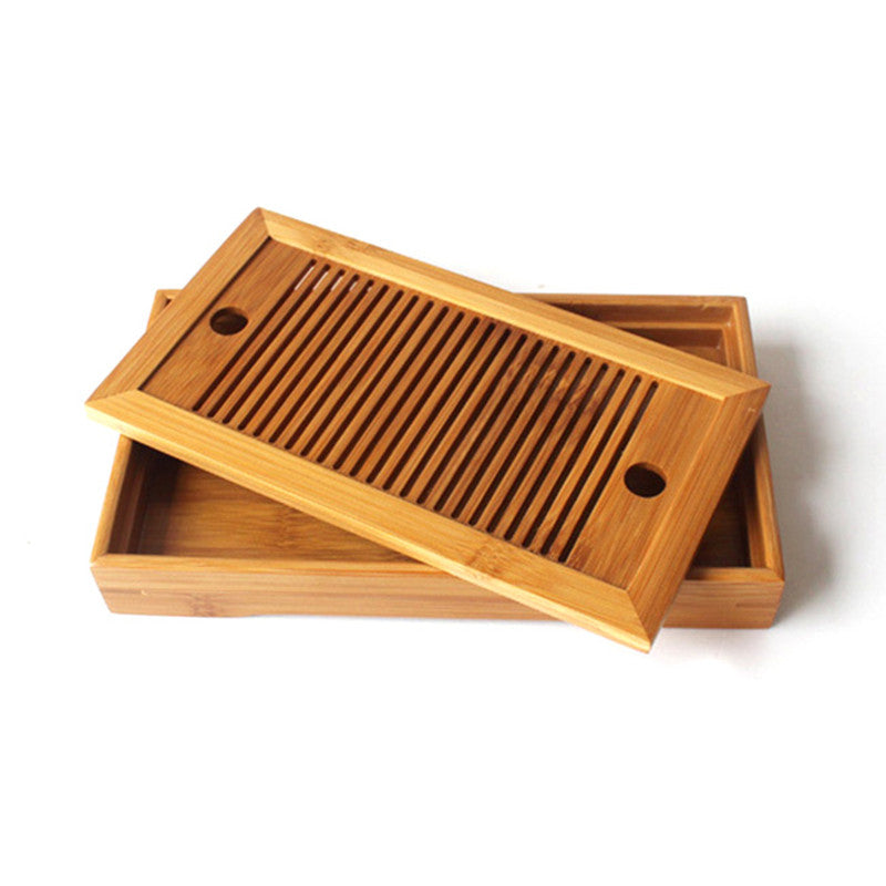Portable Bamboo Tea Tray - Minimalist Serving Tray for Tea Ceremony & Travel