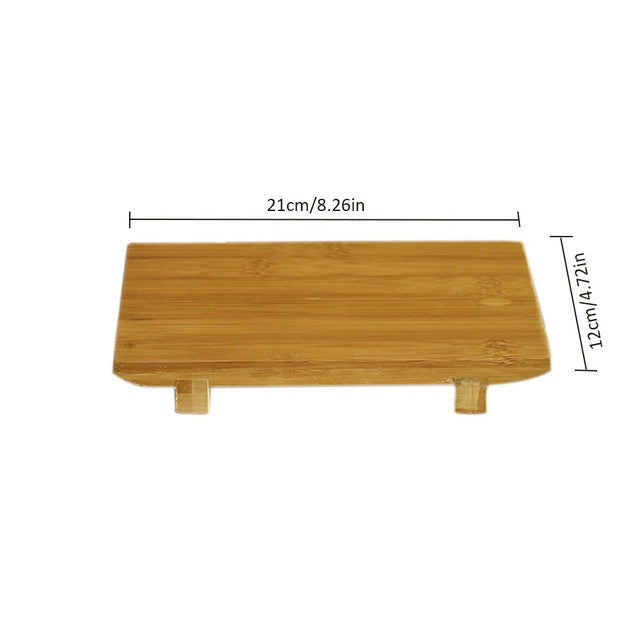 Premium Bamboo SuPlate - Rectangular Japanese Geta Platform for Sashimi, Maki & Korean Cuisine Serving