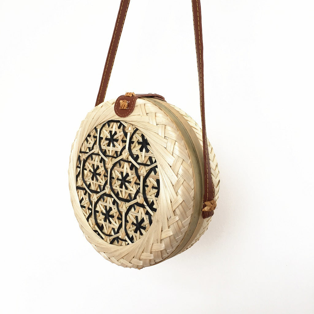 Beach Bags Women Handwoven Summer Crossbody - Fashion Straw Messenger Shoulder Tote Bag