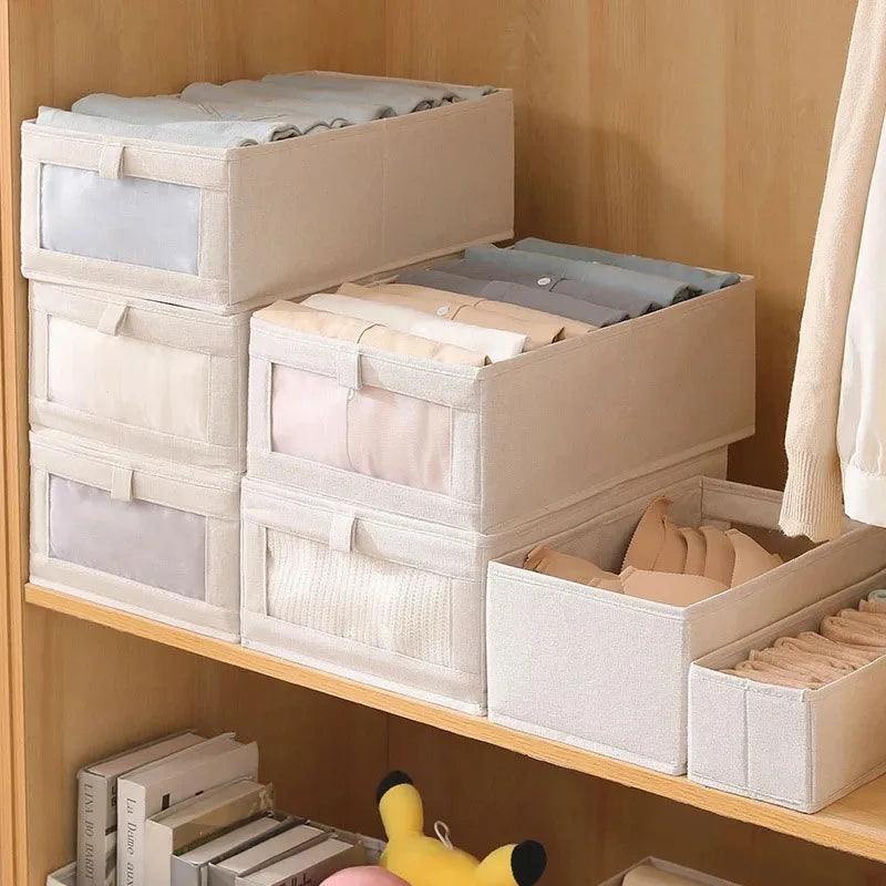 Pants Storage Box Clothes Organizers of Cabinets and Drawers Fabric Foldable Boxes for Bedroom Wardrobe Organization Home