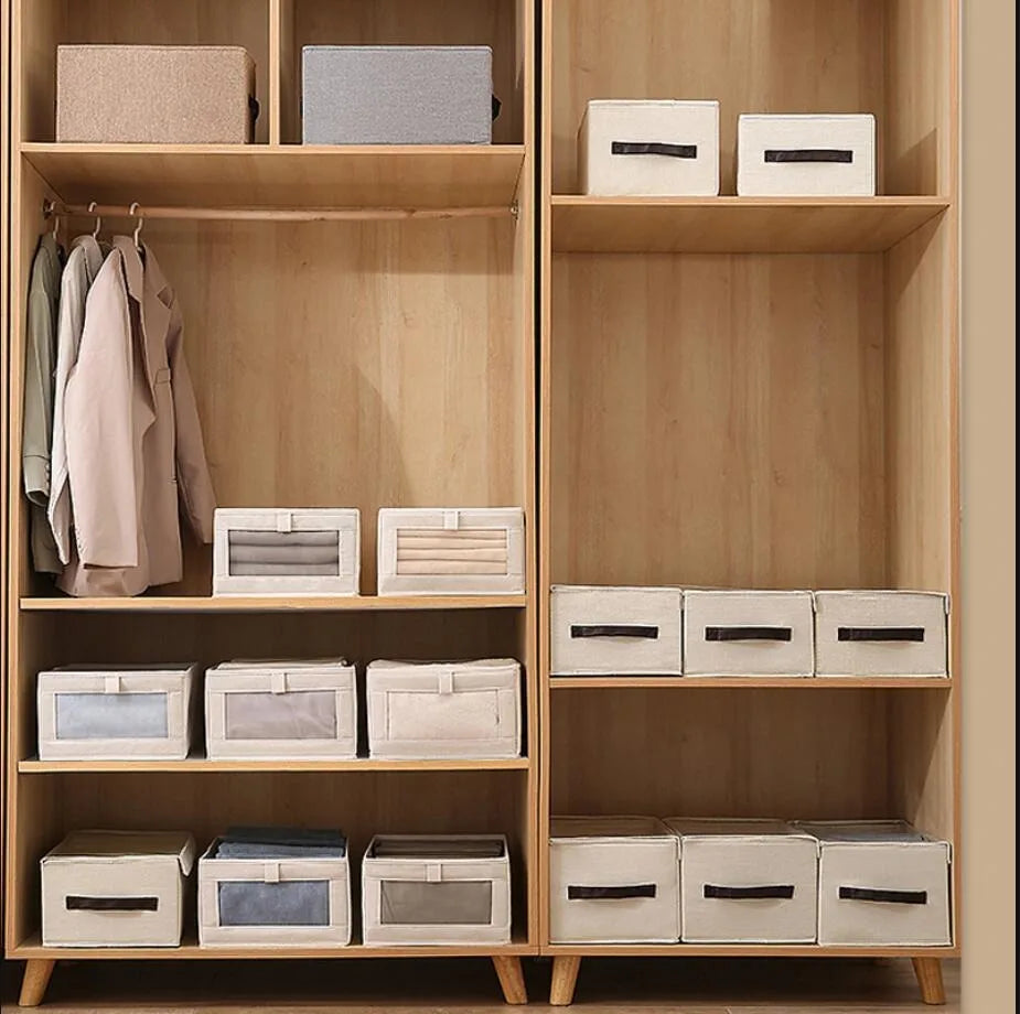 Pants Storage Box Clothes Organizers of Cabinets and Drawers Fabric Foldable Boxes for Bedroom Wardrobe Organization Home
