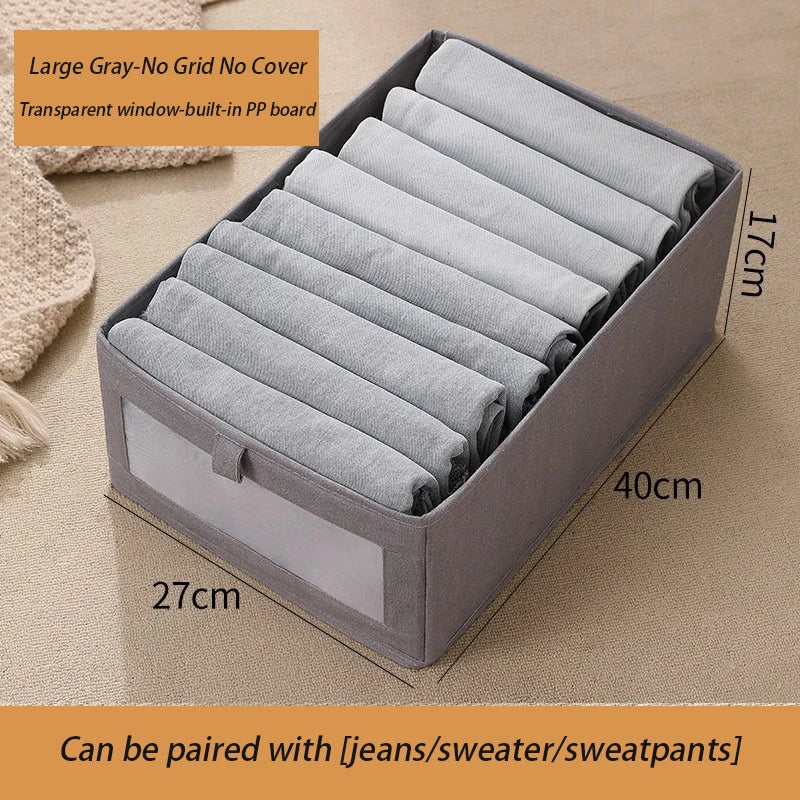 Pants Storage Box Clothes Organizers of Cabinets and Drawers Fabric Foldable Boxes for Bedroom Wardrobe Organization Home