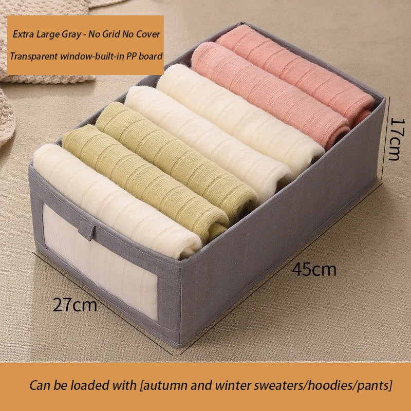 Pants Storage Box Clothes Organizers of Cabinets and Drawers Fabric Foldable Boxes for Bedroom Wardrobe Organization Home