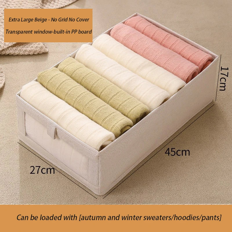 Pants Storage Box Clothes Organizers of Cabinets and Drawers Fabric Foldable Boxes for Bedroom Wardrobe Organization Home