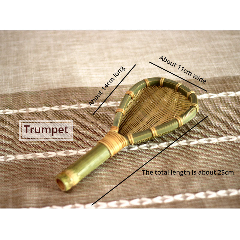 Bamboo Woven Noodle Scoop - Multi-Purpose Hot Pot Strainer Skimmer Kitchen Filter Utensil