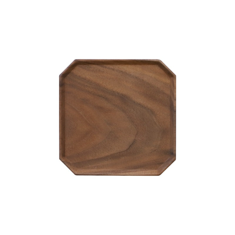 Black Walnut Wood Coasters - Premium Solid Wood Anti-Scalding Tea Cup Holders with Creative Petal Design