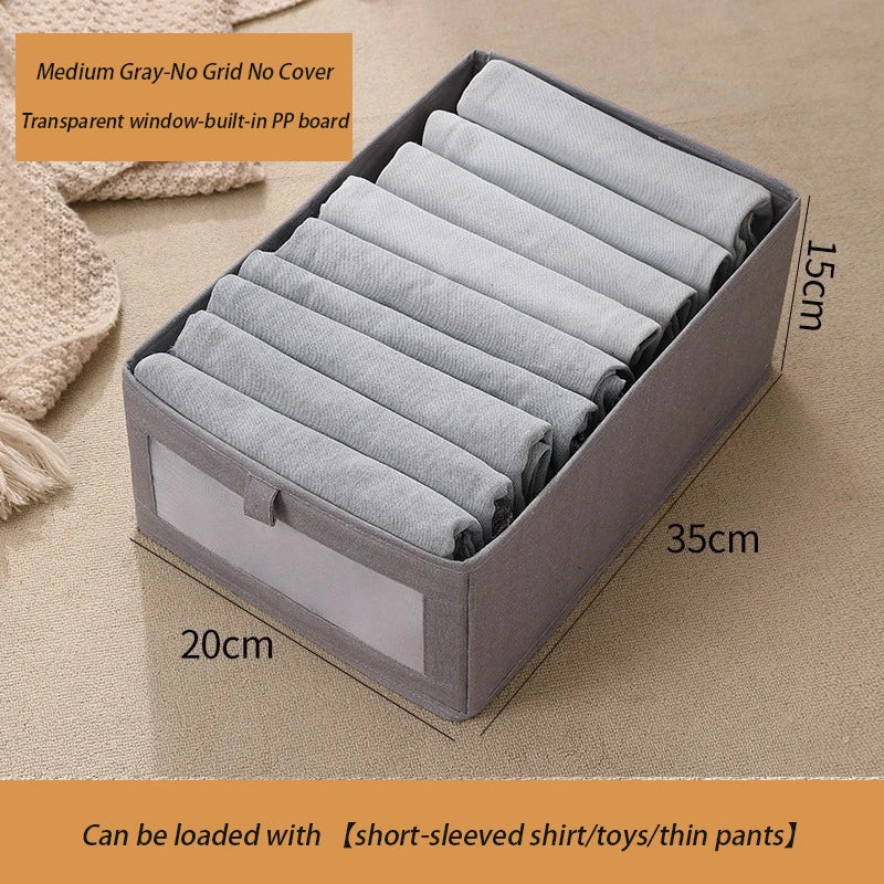 Pants Storage Box Clothes Organizers of Cabinets and Drawers Fabric Foldable Boxes for Bedroom Wardrobe Organization Home