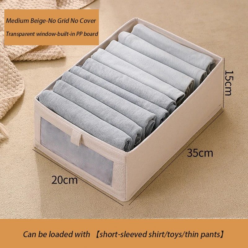 Pants Storage Box Clothes Organizers of Cabinets and Drawers Fabric Foldable Boxes for Bedroom Wardrobe Organization Home