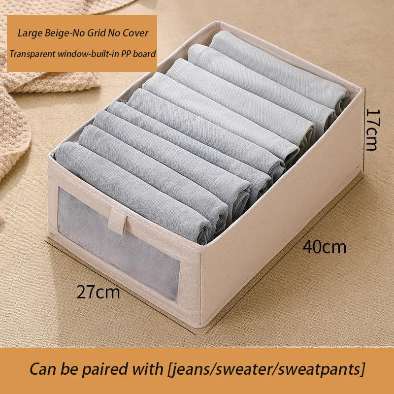 Pants Storage Box Clothes Organizers of Cabinets and Drawers Fabric Foldable Boxes for Bedroom Wardrobe Organization Home