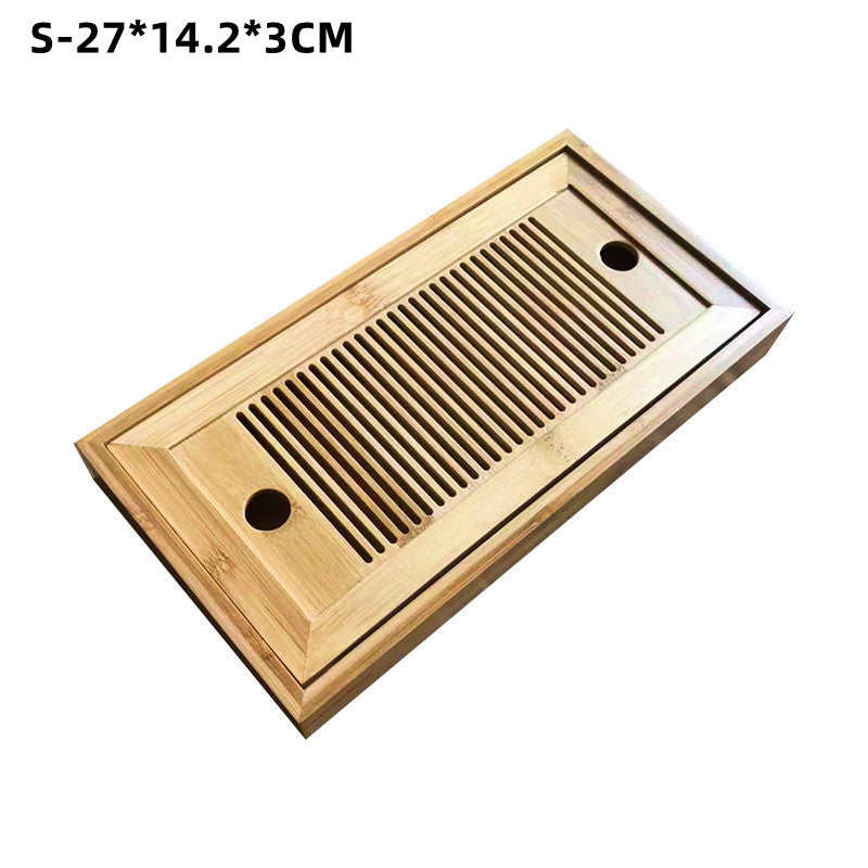 Portable Bamboo Tea Tray - Minimalist Serving Tray for Tea Ceremony & Travel