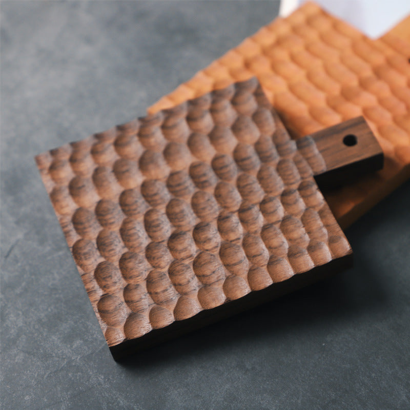 Black Walnut Honeycomb Coaster Set - Handcrafted Solid Wood Tea & Coffee Cup Cushion