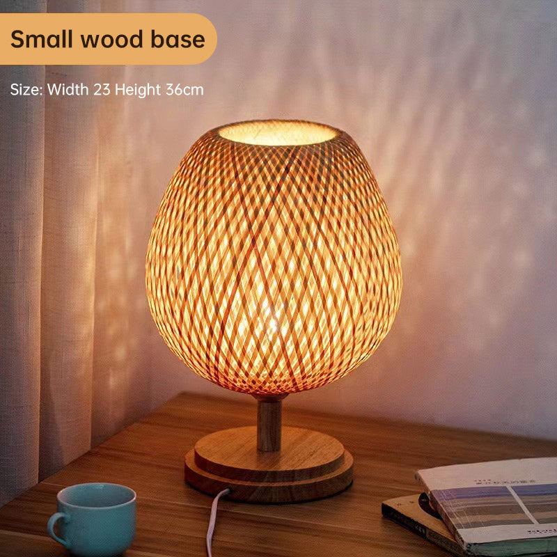 Vietnamese Artisan Zen Bamboo Desk Lamp: Handcrafted Illumination