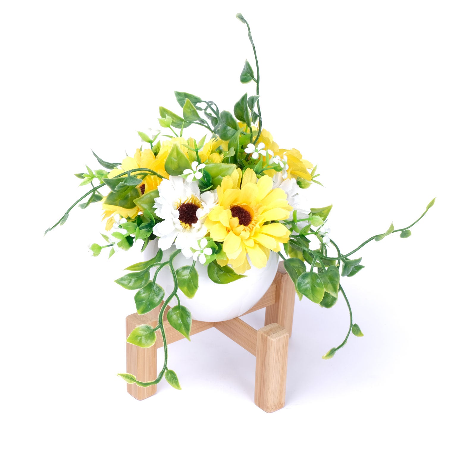 Bamboo Plant Stand Multi-Tier Flower Display Shelf - Indoor Outdoor Garden Home Decoration Stool
