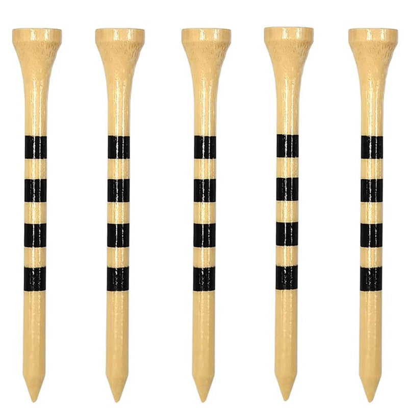 Professional Golf Tees - Durable Bamboo Tees Natural Color 70mm & 83mm (100pcs/pack)