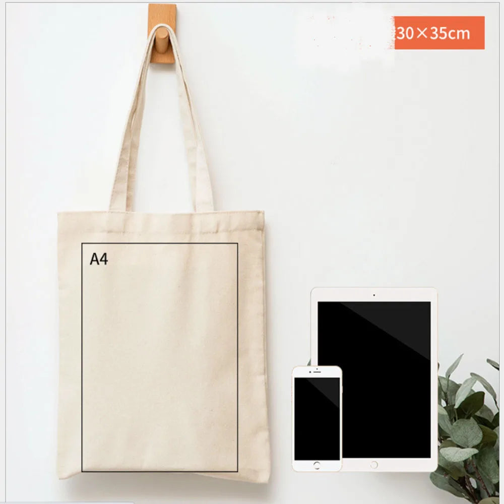 Canvas Bag Storage - Eco-Friendly Foldable Grocery Tote with Portable Shoulder Handles