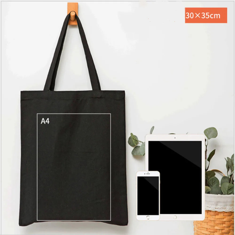 Canvas Bag Storage - Eco-Friendly Foldable Grocery Tote with Portable Shoulder Handles