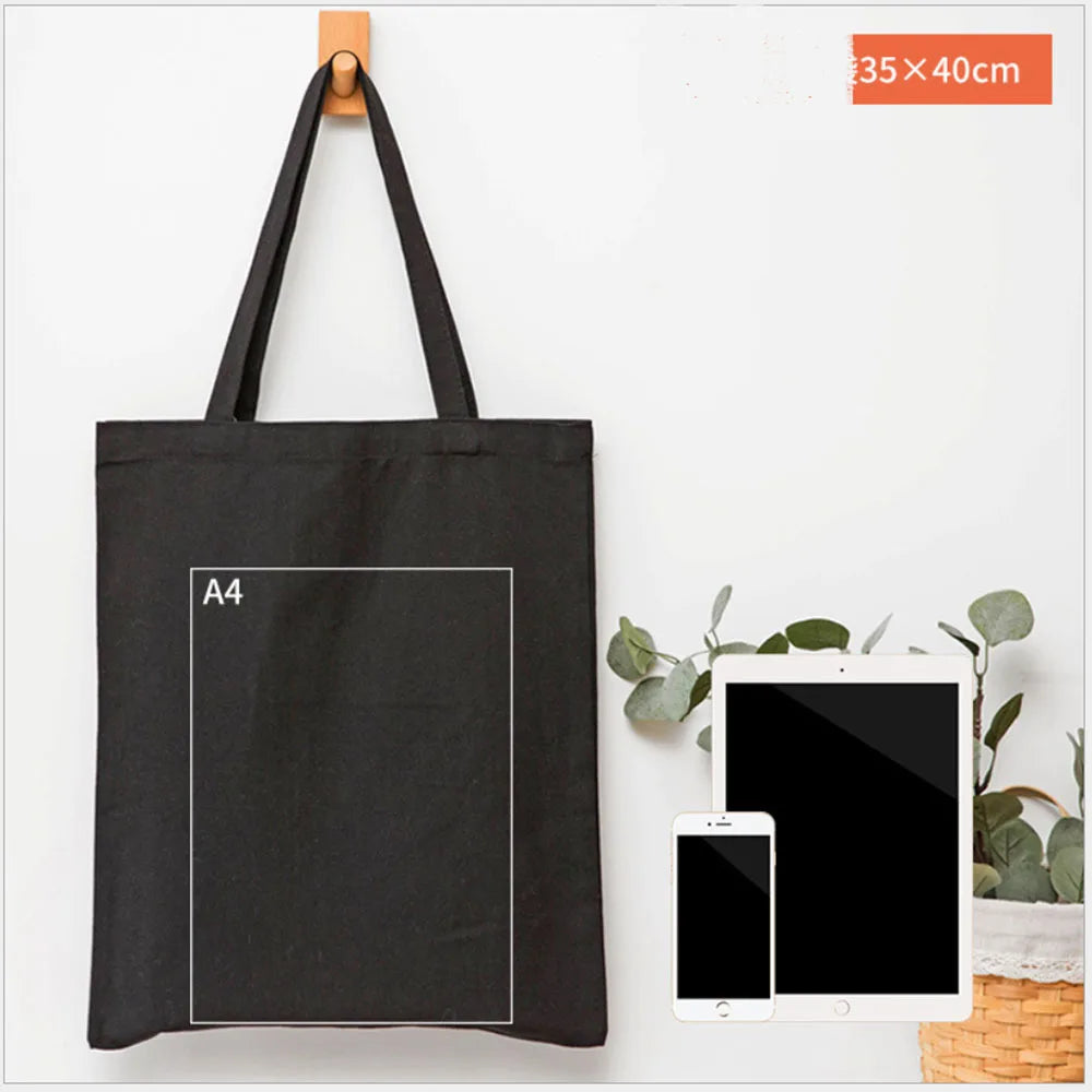 Canvas Bag Storage - Eco-Friendly Foldable Grocery Tote with Portable Shoulder Handles