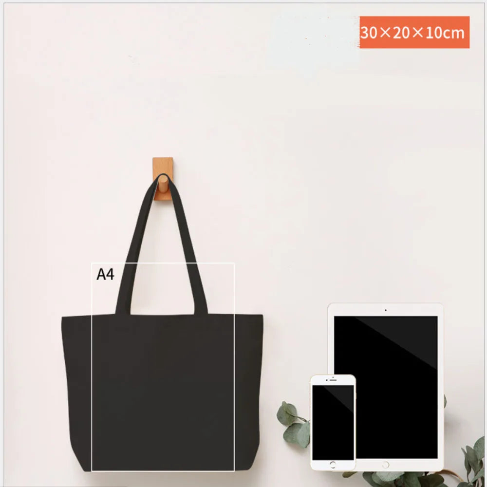 Canvas Bag Storage - Eco-Friendly Foldable Grocery Tote with Portable Shoulder Handles