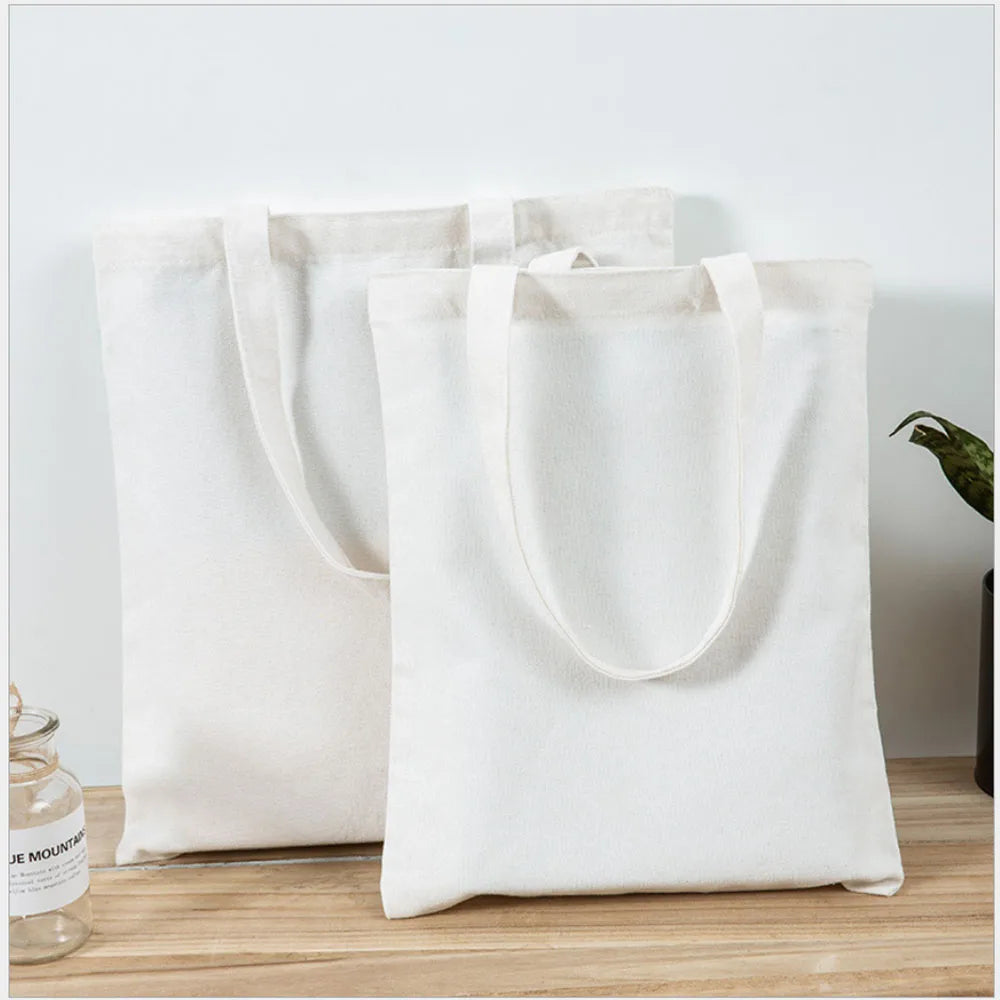 Canvas Bag Storage - Eco-Friendly Foldable Grocery Tote with Portable Shoulder Handles