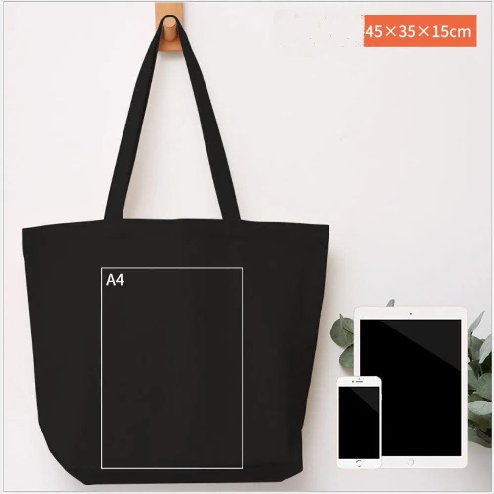 Canvas Bag Storage - Eco-Friendly Foldable Grocery Tote with Portable Shoulder Handles