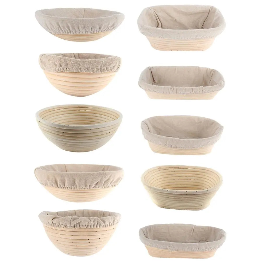 Bread Banneton Liner Basket - Oval Rattan Brotform for Rising & Fruit Display