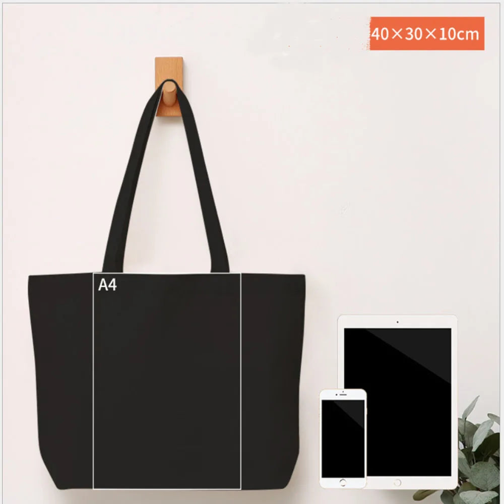 Canvas Bag Storage - Eco-Friendly Foldable Grocery Tote with Portable Shoulder Handles