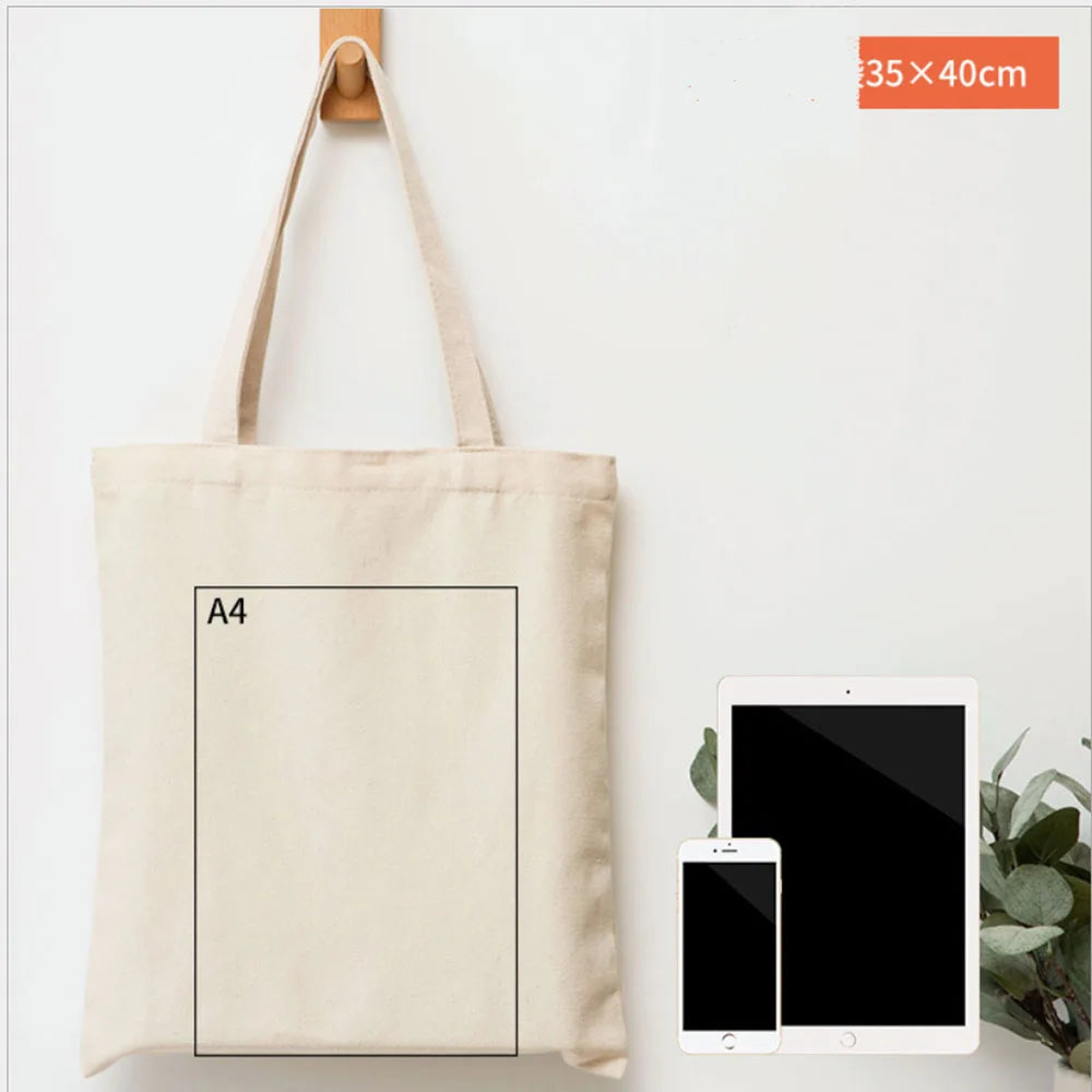 Canvas Bag Storage - Eco-Friendly Foldable Grocery Tote with Portable Shoulder Handles