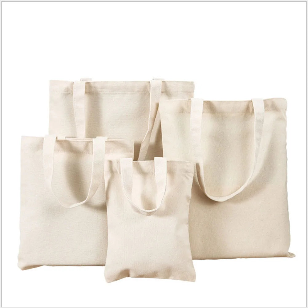 Canvas Bag Storage - Eco-Friendly Foldable Grocery Tote with Portable Shoulder Handles
