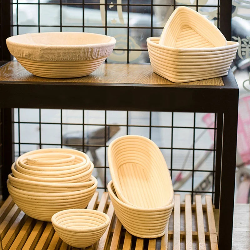 Bread Banneton Liner Basket - Oval Rattan Brotform for Rising & Fruit Display