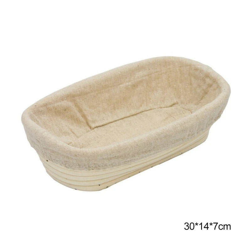 Bread Banneton Liner Basket - Oval Rattan Brotform for Rising & Fruit Display