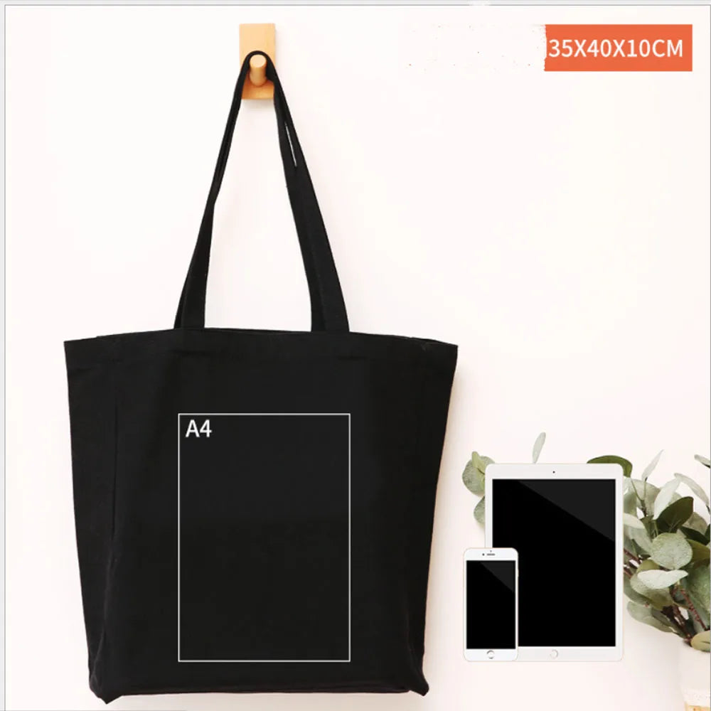 Canvas Bag Storage - Eco-Friendly Foldable Grocery Tote with Portable Shoulder Handles