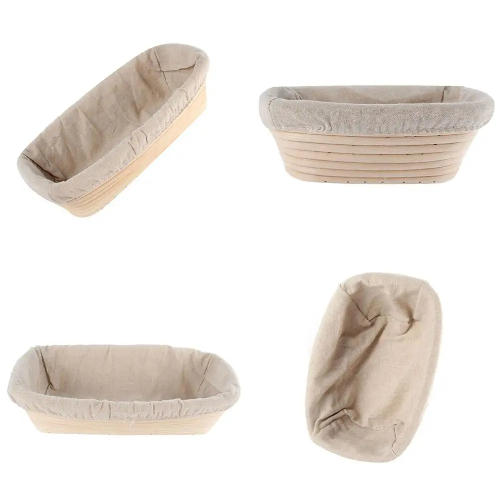 Bread Banneton Liner Basket - Oval Rattan Brotform for Rising & Fruit Display