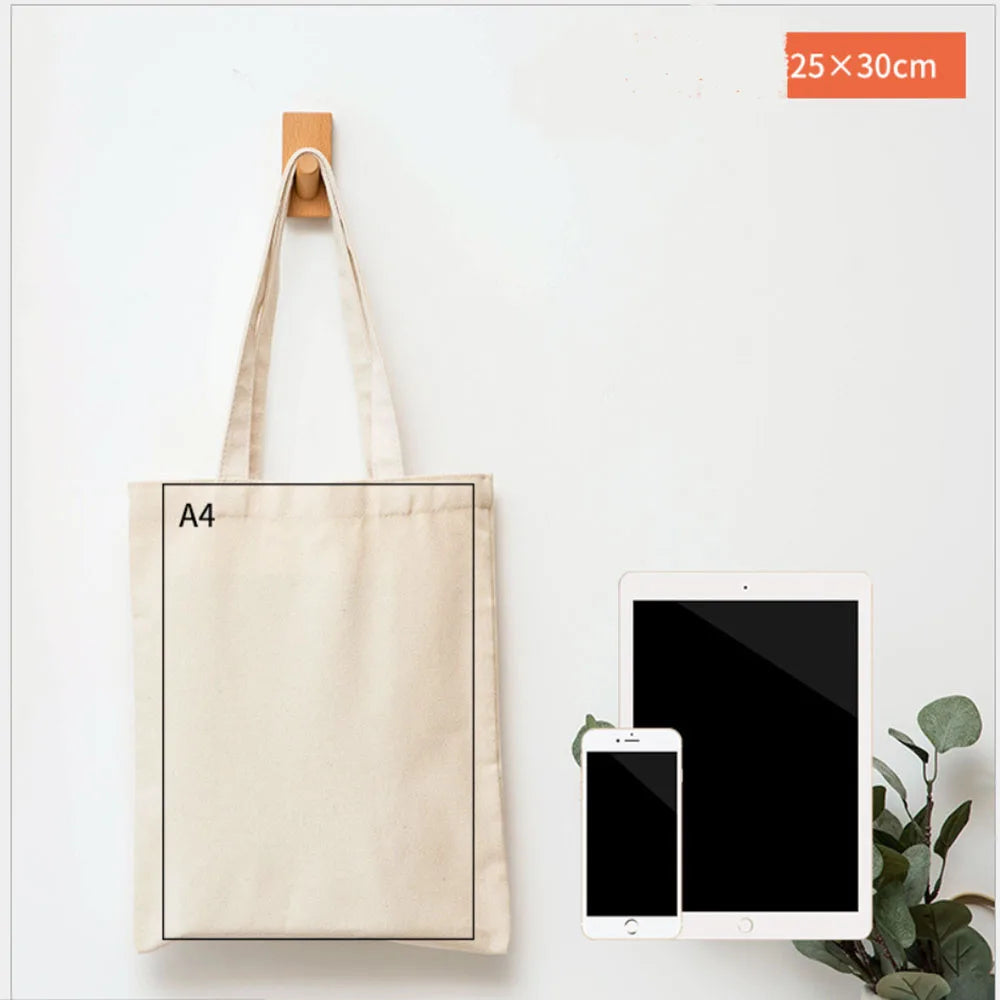 Canvas Bag Storage - Eco-Friendly Foldable Grocery Tote with Portable Shoulder Handles