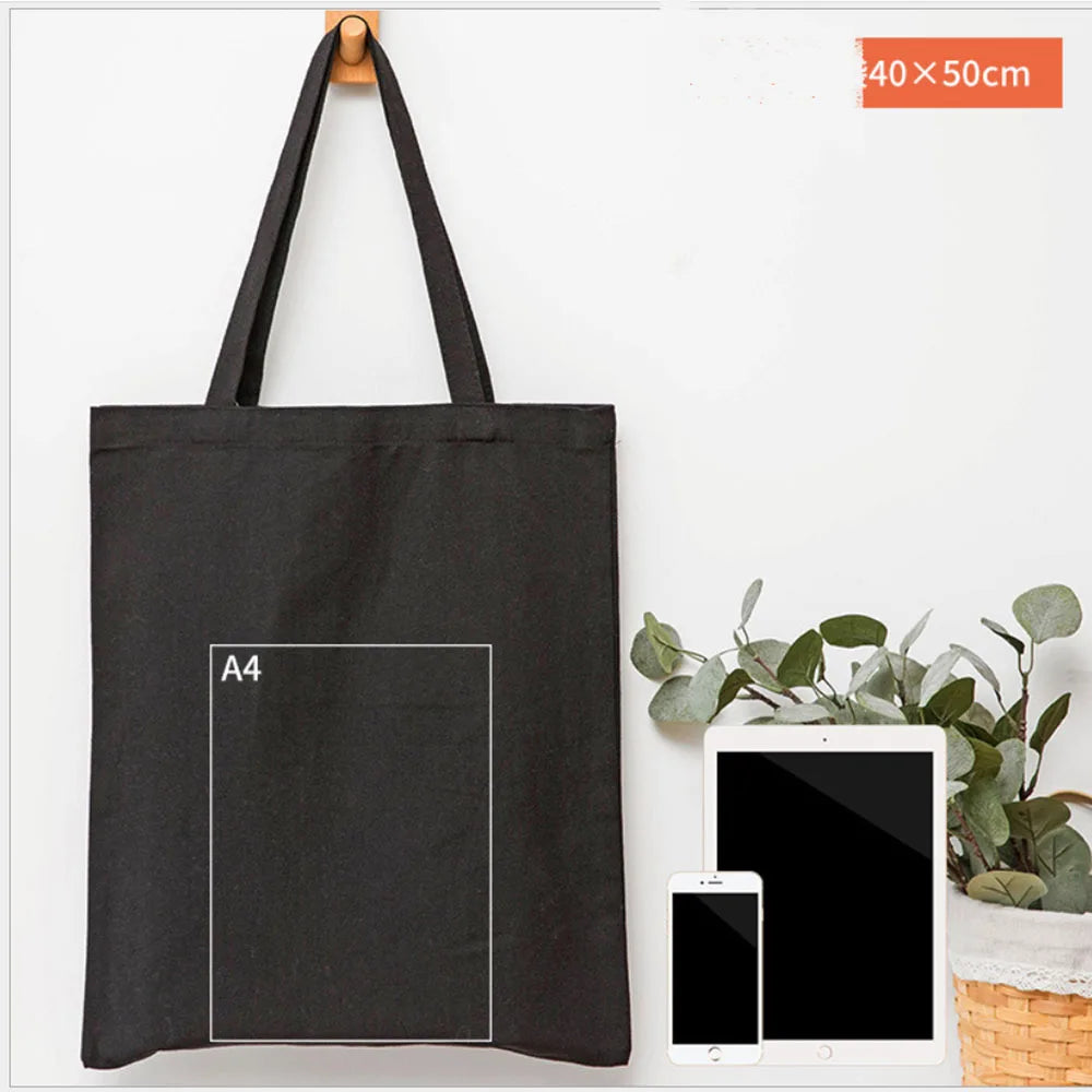 Canvas Bag Storage - Eco-Friendly Foldable Grocery Tote with Portable Shoulder Handles