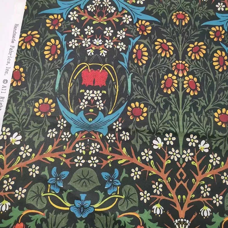 William Morris Textiles Vintage Flower Patterns - 100% Cotton Fabric for Sewing & DIY Projects (Half Meter)